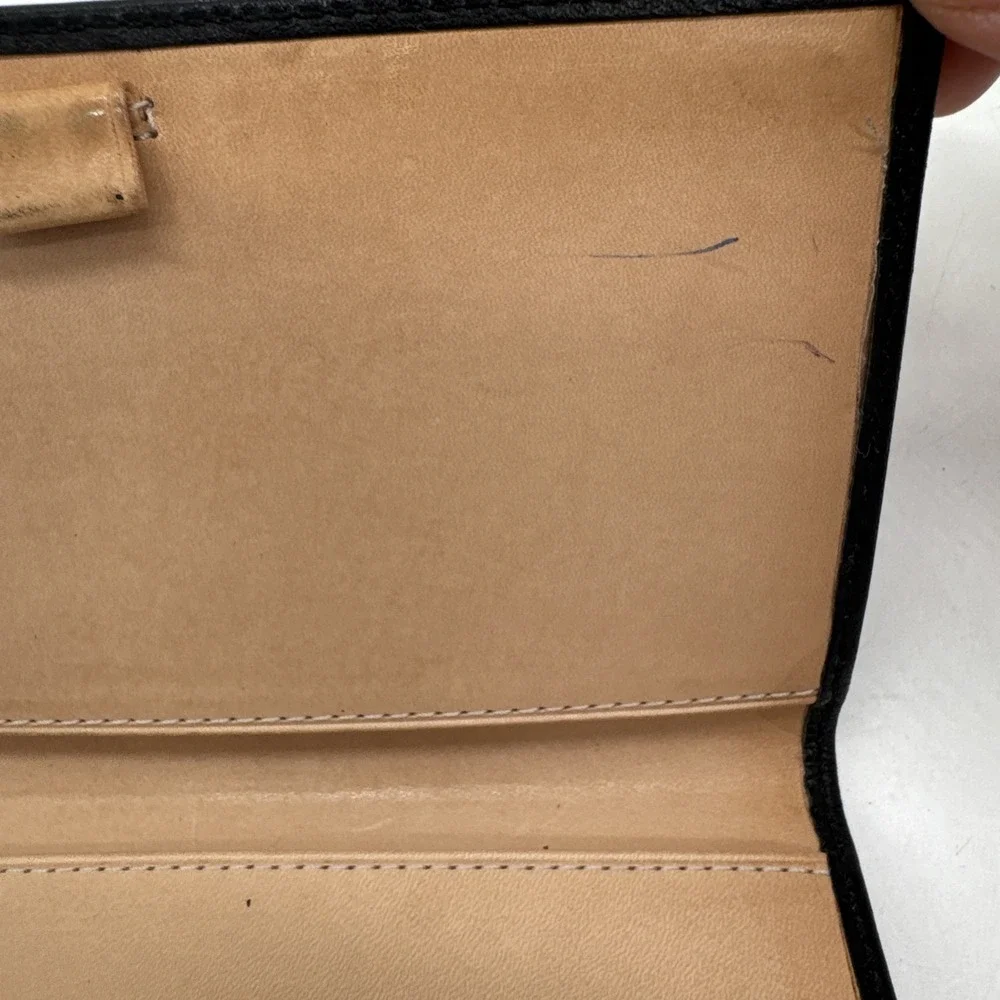 Coach Black Leather Checkbook Cover Vintage